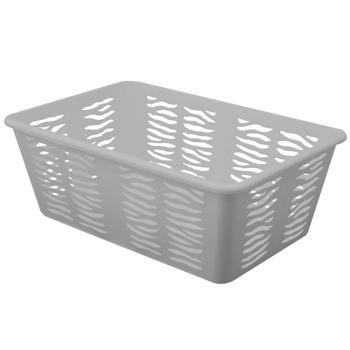 Корзина Branq Зебра пластиковая серая 30*20х11,1см