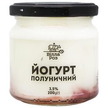 Villa Rose Strawberry Yogurt 3.5% 200g - buy, prices for ULTRAMARKET - photo 1