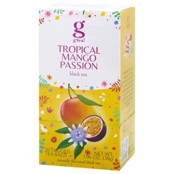 G'tea! Mango and Passion Fruit Black Tea 1.5g*20pcs - buy, prices for Supermarket "Kharkiv" - photo 1