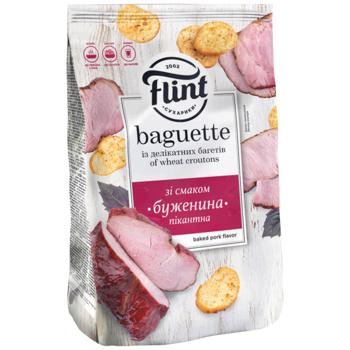 Flint Baguette Wheat Rusk with Spicy Baked Ham Flavor 100g - buy, prices for MegaMarket - photo 1