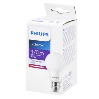 Лампа Philips Ecohome LED 840 UCCA 4000К 470lm E27 4,9Вт - купить, цены на NOVUS - фото 1