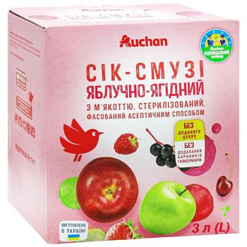 Сок-смузи Auchan Яблочно-ягодный 3л - купить, цены на - фото 3