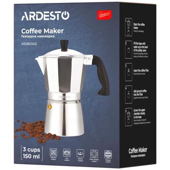 Ardesto Gemini Cremona Geyser Coffee Maker for 3 Cups