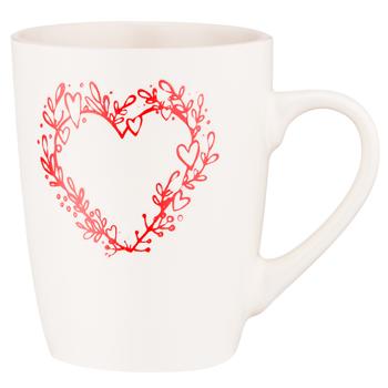 Чашка Ardesto Heart AR3467W керамика 320мл