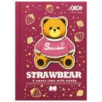 Zibi Kids Line Bear Toy Light Brown Checkered Notebook A6, 64 sheets