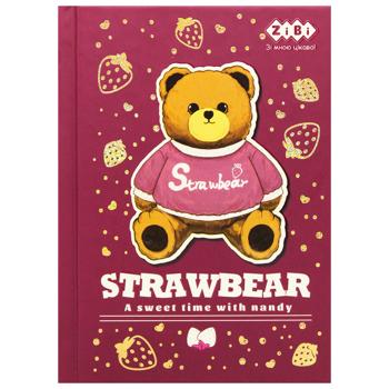 Блокнот Zibi Kids Line Bear Toy в клітинку світло-коричневий А6 64 аркуші