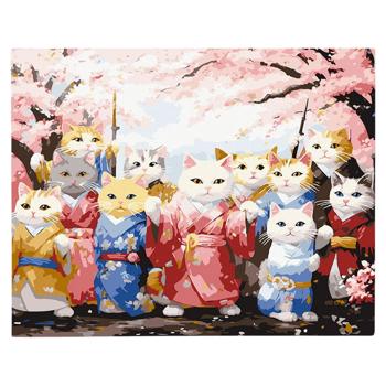 Набір для малювання Картина за номерами Котики в кімоно - купити, ціни на Grono - фото 1