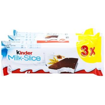 Пирожное бисквитное Kinder Milk-Slice Молоко 28г x 3шт - купить, цены на - фото 3