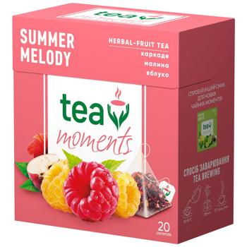 Чай фруктово-травяной Tea Moments Summer Melody 1,7г*20шт - купить, цены на Чудо Маркет - фото 1