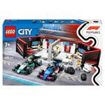 Конструктор Lego City Гараж F1 та автомобілі Mercedes-AMG і Alpine 60444