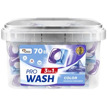 Капсулы для стирки Pro Wash Горная свежесть 70шт - купить, цены на Таврия В - фото 1