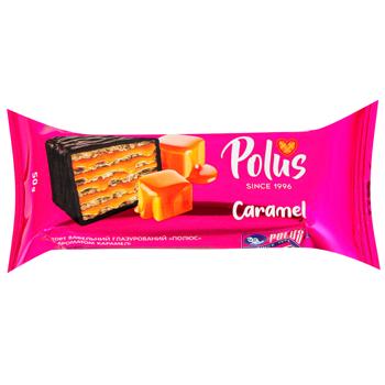 Вафлі Polus зі смаком карамелі 50г - купити, ціни на Чудо Маркет - фото 1