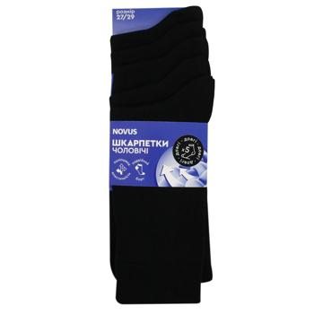 Novus Set of Long Men's Socks s.27-29 Black 5 Pairs