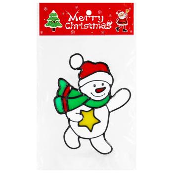 Наклейки новогодние силиконовые 15*20см - купить, цены на - фото 5