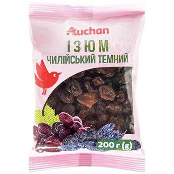 Изюм Ашан Чилийский Черный 200г - купить, цены на Auchan - фото 1