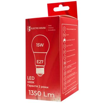 Electro House LED Bulb A65 15W 4100K 220V E27 - buy, prices for Vostorg - photo 1
