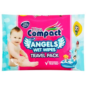 Ultra Compact Angels Baby Wet Wipes 20pcs