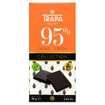 Шоколад чорний Trapa Collection какао веган 95% 80г - купити, ціни на NOVUS - фото 1