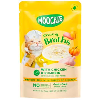 Корм вологий Moochie Сreamy Broths з куркою та гарбузом для котів 40г - купити, ціни на MasterZoo - фото 1