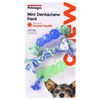Набір іграшок для собак Petstages Mini Dentachew Pack 7 см, 9 см, 12 см - купить, цены на MasterZoo - фото 1