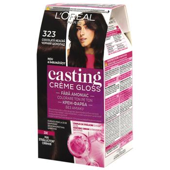 Фарба для волосся L'oreal Paris Casting Creme Gloss 323 Чорний шоколад без аміаку