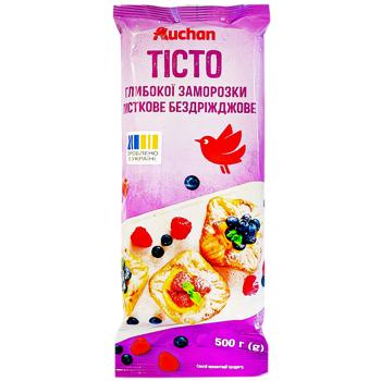 Auchan Frozen Yeast-free Puff Dough 500g - buy, prices for Auchan - photo 1