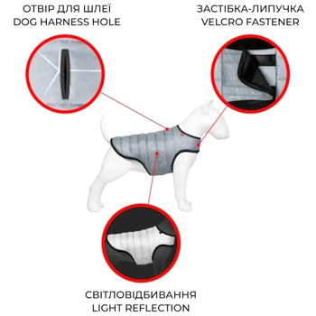 Waudog Світловідбивна куртка-накидка для собак М - купить, цены на MasterZoo - фото 2