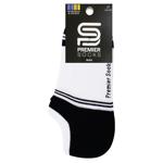 Premier Socks Men's White and Black Socks Size 27