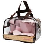 Набор посуды Tigres чайный Ромашка 14 элементов в сумке пудра