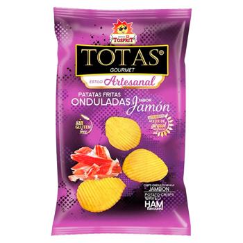 Чіпси картопляні TOTAS Ondulada Jamon зі смаком хамону 100г - купить, цены на Grono - фото 1