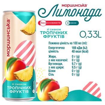 Напій газований Моршинська Лимонада соковмісний зі смаком тропічних фруктів 0,33л - купити, ціни на AlcoHub - фото 4