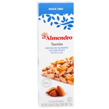 El Almendro Turron with Almonds and Sea Salt 75g - buy, prices for WINETIME - photo 2