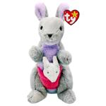 TY Benie Bebies Kayla Gray Kangaroo Soft Toy 15cm