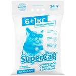 Наполнитель гигиенический SuperCat Стандарт для кошек древесный 6+1кг