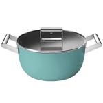 Smeg 50x Matte Emerald Green Saucepan with Lid 24cm