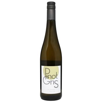 Вино J.W.Huesgen Pinot Gris белое сухое 12,5% 0,75л - купить, цены на КОСМОС - фото 1