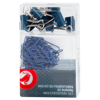 Auchan Stationery Metal Blue Set - buy, prices for Auchan - photo 1