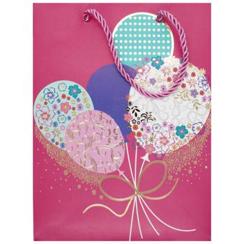 Пакет подарочный бумажный 18*23,5*8см - купить, цены на КОСМОС - фото 3