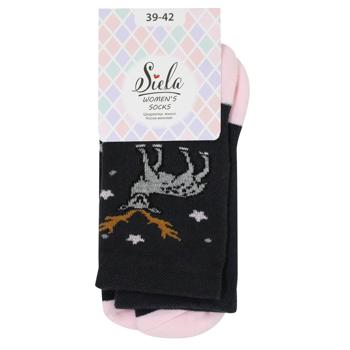 Siela Deer Terry Women's Socks s.39-42 Dark Grey