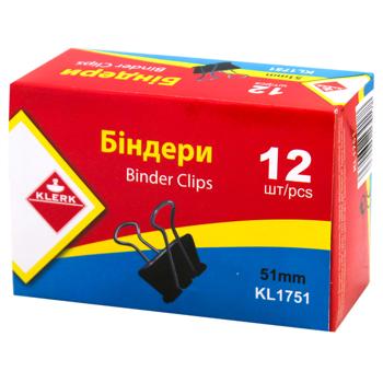 Klerk Black Binders 12pcs No. 51 KL1751 - buy, prices for MegaMarket - photo 1