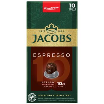 Кофе в капсулах Jacobs Espresso 10 Intenso 5,2г*10шт - купить, цены на МегаМаркет - фото 1