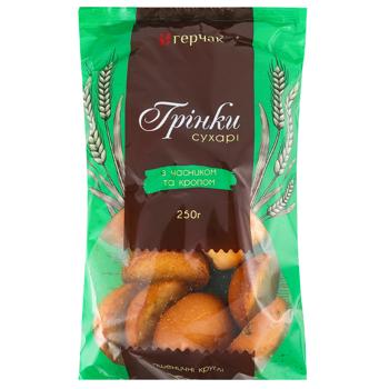 Грінки Герчак пшеничні з часником та кропом 250г