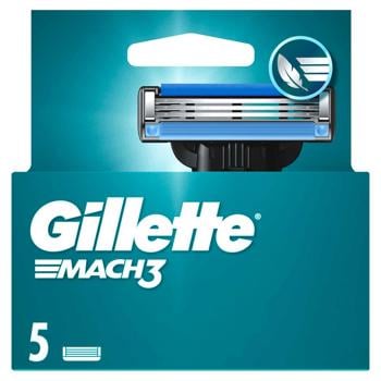 Картриджи для бритья Gillette Mach 3 сменные 5шт - купить, цены на METRO - фото 1