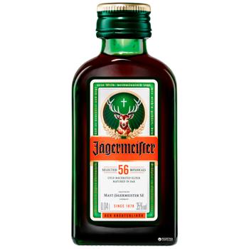 Лікер Jagermeister 35% 40мл - купити, ціни на КОСМОС - фото 1