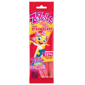 Конфеты Zozole желейные кислые со вкусом клубники 75г - купить, цены на КОСМОС - фото 1