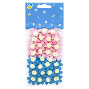 Apli Krapli Flowers with Pompoms Felt Decoration 2mm