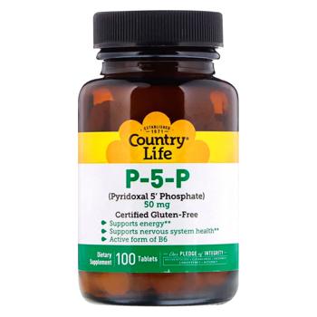 Country Life P-5-P Vitamin B6 50mg 100 tablets - buy, prices for Biotus - photo 1