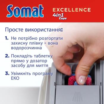 Таблетки для посудомоечных машин Somat Excellence 4в1 28шт - купить, цены на - фото 8