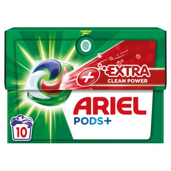 Капсулы для стирки Ariel Pods All-in-1 + Сила экстраочистки 10шт