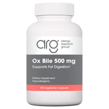 Экстракт бычьей желчи (Ox Bile), Allergy Research, 500 мг, 100 кап - купити, ціни на Біотус - фото 1